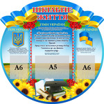 державні символи України, стенд символіка України, класний куточок