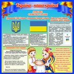 Україна наша країна, стенд державна символіка України