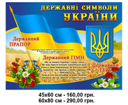 Стенд Державна символіка України, куточок з державними символами
