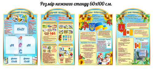 Класний куточок для молодших класів, безпека життєдіяльності, символік