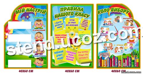 Комплект стендів " Мій настрій, коло вибору, правила нашого класу